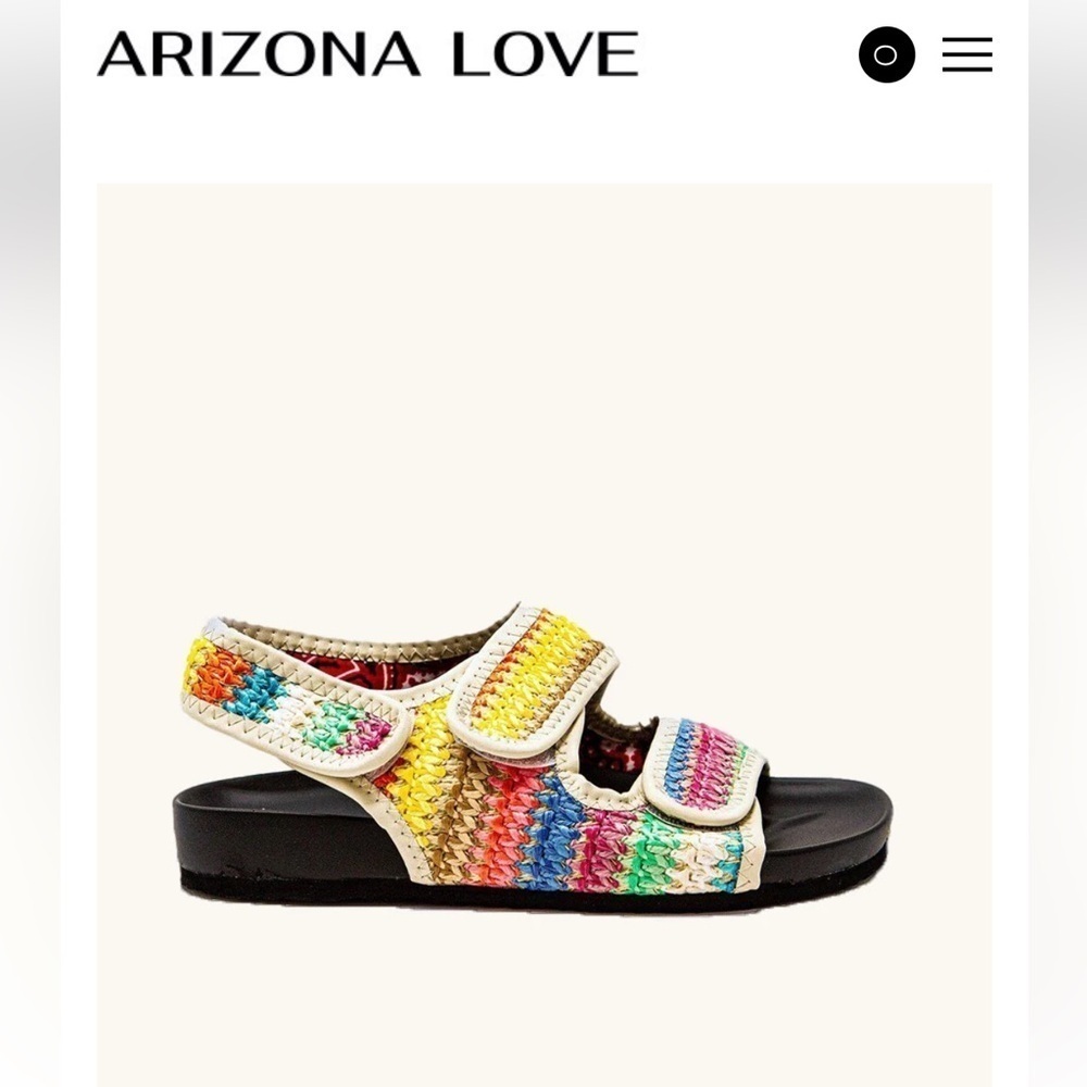 Arizona Love Apache Raffia Multicolor Sandal Size 38/8